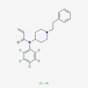 Chemical structure of Acrylfentanyl-d5 (hydrochloride) (exempt preparation)