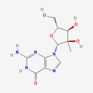 Chemical structure of 2'-C-methylguanosine