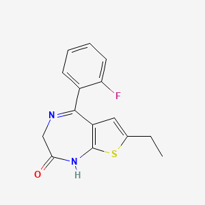 Chemical structure of Desmethylflutiazepam
