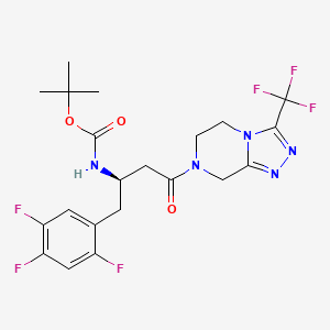 Chemical structure of N-Boc Sitagliptin