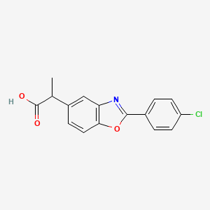 Chemical structure of Benoxaprofen