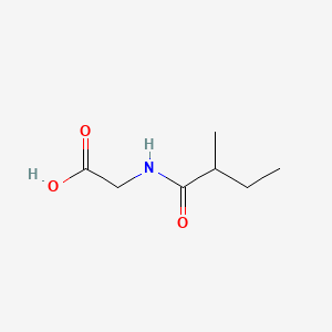 Chemical structure of 2-Methylbutyrylglycine