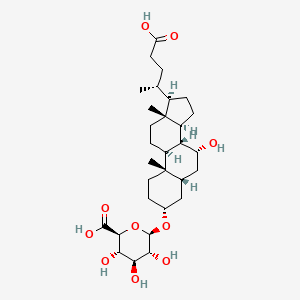 Chemical structure of Chenodeoxycholic Acid 3-Glucuronide
