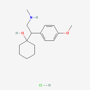 Chemical structure of (±)-N-desmethyl Venlafaxine (hydrochloride)