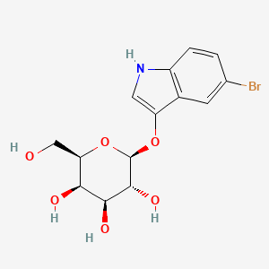 Chemical structure of 5-Bromo-3-indolyl-beta-galactoside