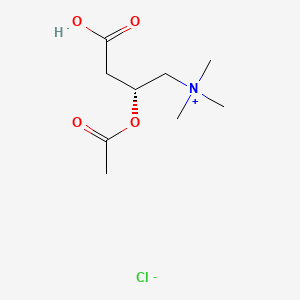 Chemical structure of (+/-)-Acetylcarnitine chloride
