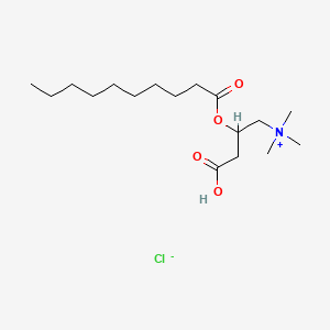 Chemical structure of (+/-)-Decanoylcarnitine chloride