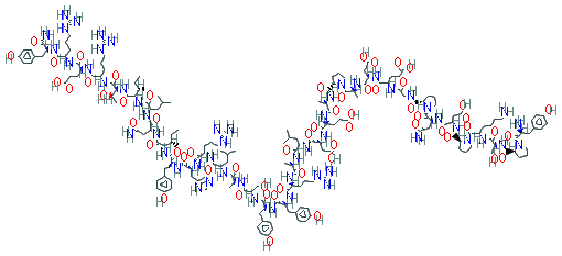 Chemical structure of Neuropeptide Y (porcine)
