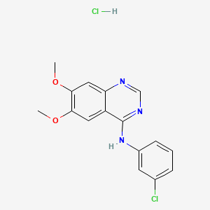 Chemical structure of AG 1478 hydrochloride