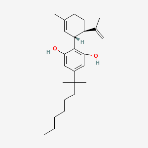 Chemical structure of (-)-5'-DMH-CBD