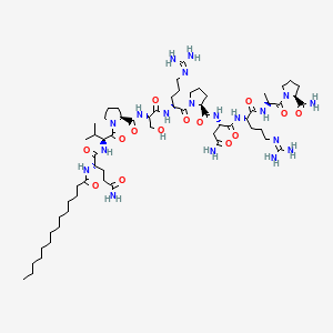 Chemical structure of Dynamin inhibitory peptide, myristoylated