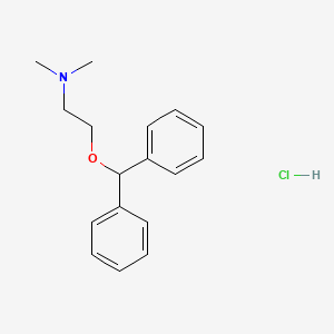 Chemical structure of Diphenhydramine hydrochloride