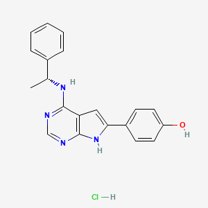 Chemical structure of PKI 166 hydrochloride