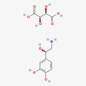 Chemical structure of Noradrenaline bitartrate