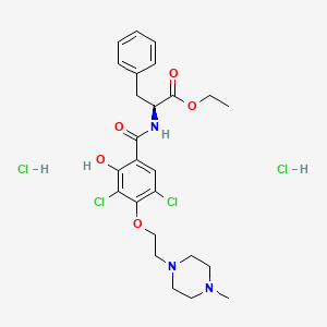 Chemical structure of JTE 607 dihydrochloride
