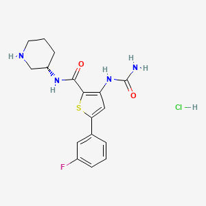 Chemical structure of AZD 7762 hydrochloride