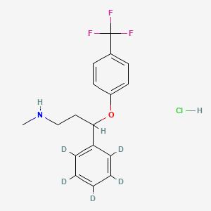 Chemical structure of Fluoxetine - d5 hydrochloride
