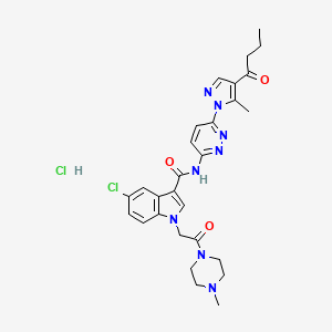 Chemical structure of SAR 216471 hydrochloride