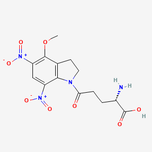 Chemical structure of MDNI-caged-L-glutamate