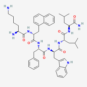 Chemical structure of K-(D-1-Nal)-FwLL-NH2