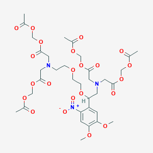 Chemical structure of DMNPE-4 AM-caged-calcium