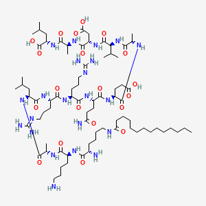 Chemical structure of Autocamtide-2-related inhibitory peptide, myristoylated