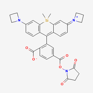 Chemical structure of Janelia Fluor 646, SE