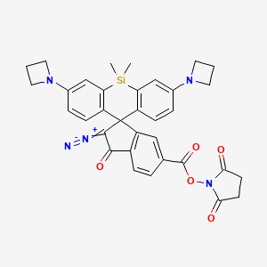 Chemical structure of PA Janelia Fluor 646, SE