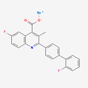 Chemical structure of Brequinar sodium