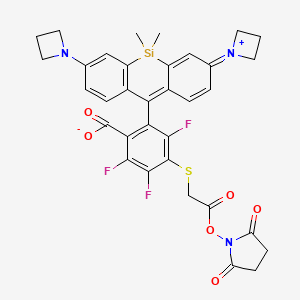 Chemical structure of Janelia Fluor 669, SE
