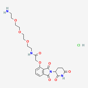 Chemical structure of Thalidomide 4'-oxyacetamide-PEG3-amine