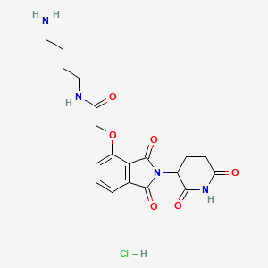 Chemical structure of Thalidomide 4'-oxyacetamide-alkylC4-amine