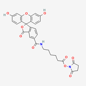 Chemical structure of 5(6)-SFX (Fluorescein), SE