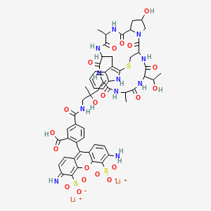 Chemical structure of Phalloidin-TFAX 488