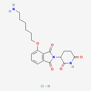 Chemical structure of Thalidomide 4'-ether-alkylC6-amine