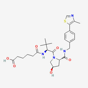 Chemical structure of VH 032 amide-alkylC4-acid