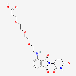 Chemical structure of Pomalidomide 4'-PEG3-acid