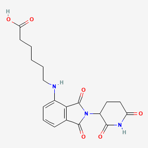 Chemical structure of Pomalidomide 4'-alkylC5-acid