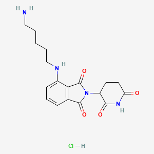 Chemical structure of Pomalidomide 4'-alkylC5-amine