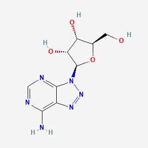 Chemical structure of 8-Azaadenosine
