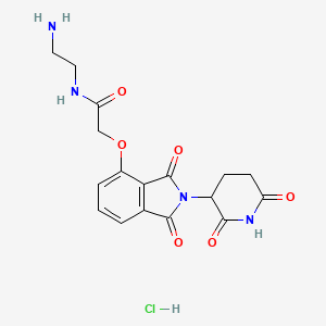 Chemical structure of Thalidomide 4'-oxyacetamide-alkylC2-amine