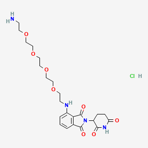 Chemical structure of Pomalidomide 4'-PEG4-amine