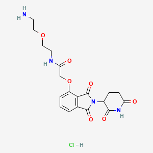 Chemical structure of Thalidomide 4'-oxyacetamide-PEG1-amine