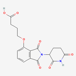Chemical structure of Thalidomide-O-C3-acid
