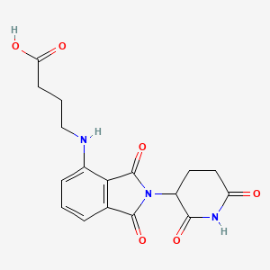 Chemical structure of Pomalidomide 4'-alkylC3-acid