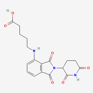 Chemical structure of Pomalidomide 4'-alkylC4-acid
