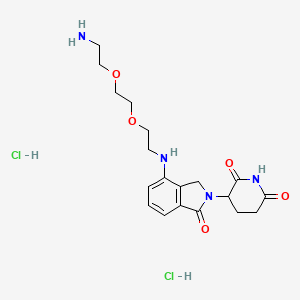 Chemical structure of Lenalidomide 4'-PEG2-amine