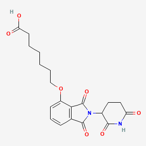 Chemical structure of Thalidomide-O-C6-COOH