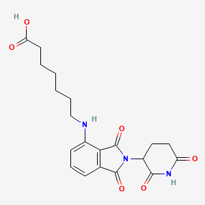 Chemical structure of Pomalidomide 4'-alkylC6-acid