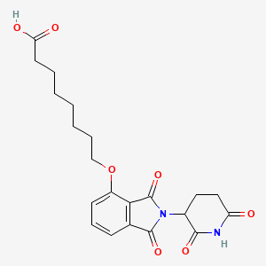 Chemical structure of Thalidomide-O-C7-acid